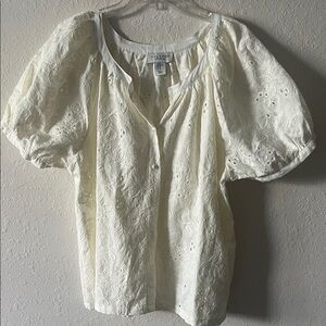 Calypso ST.Barth women’s bone color beautiful blouse size XL